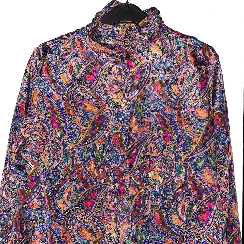 Polyester Vintage Button Down Shirt